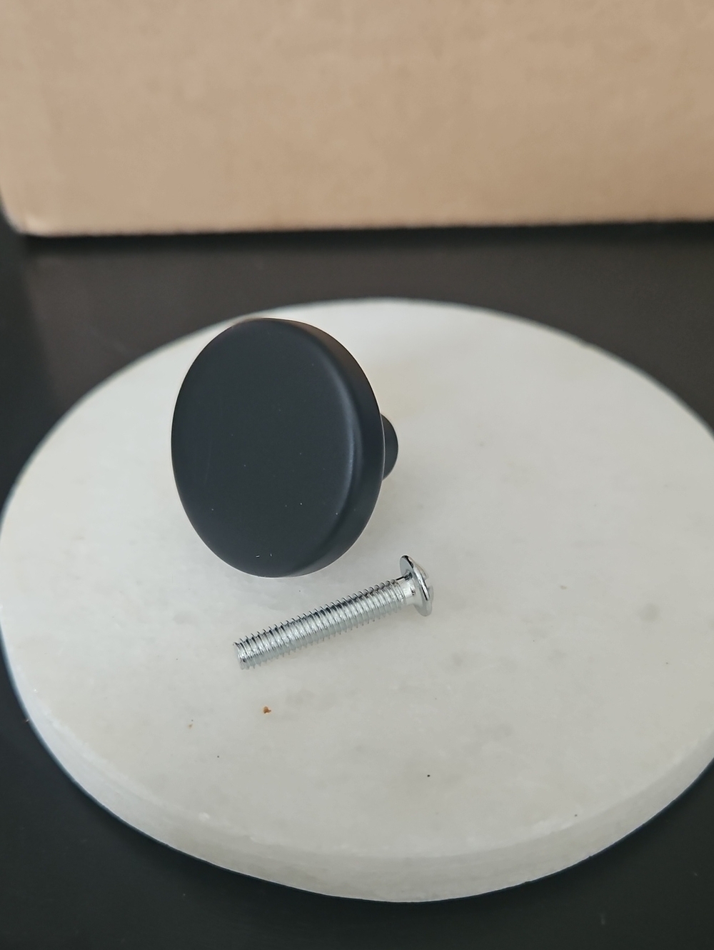 Matte Black Round Cabinet Knobs with Screws - 40 Count Brand New